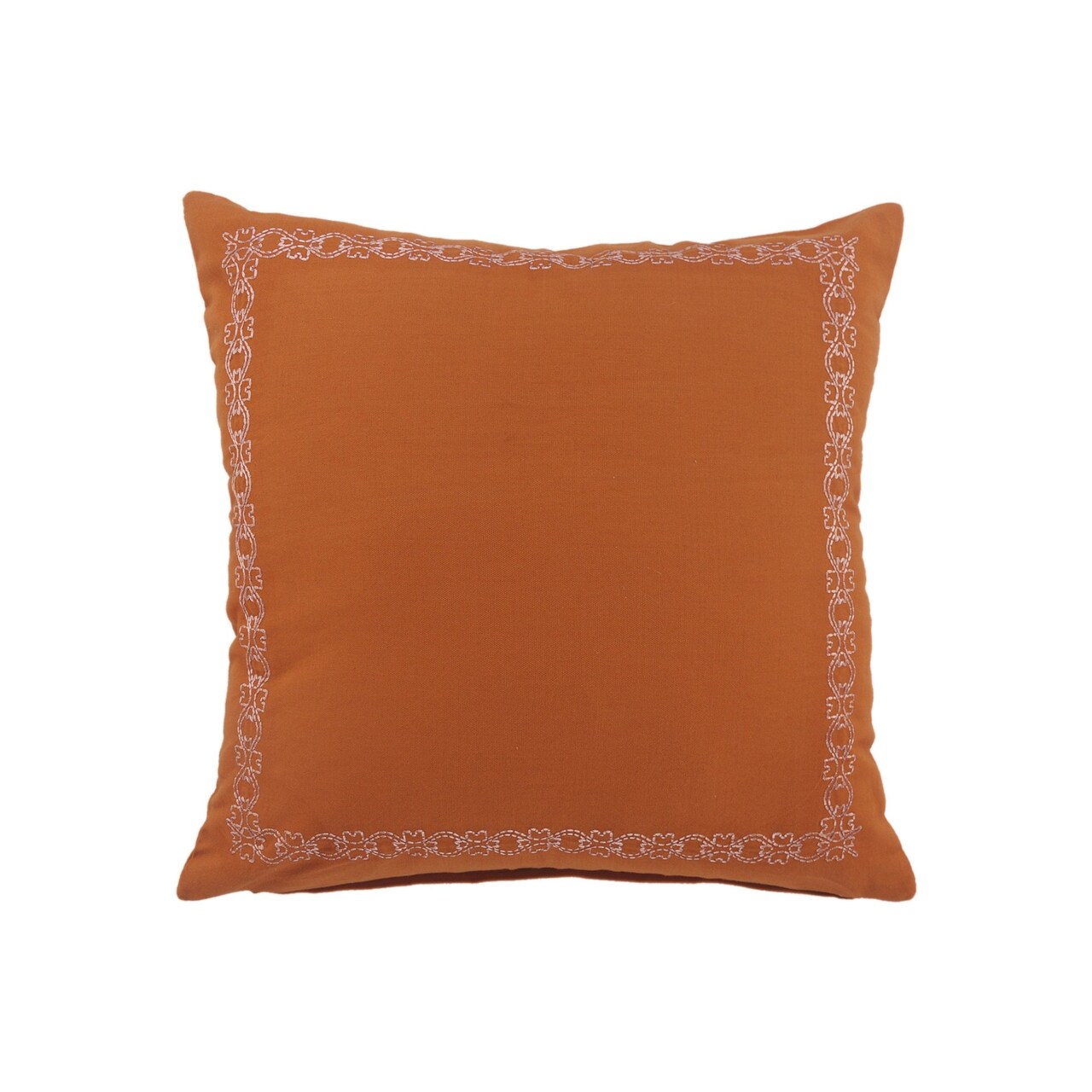 Edge Collections - 20" x 20" - Orange - Geometric Decorative Pillow for Home Accent - 1 Piece